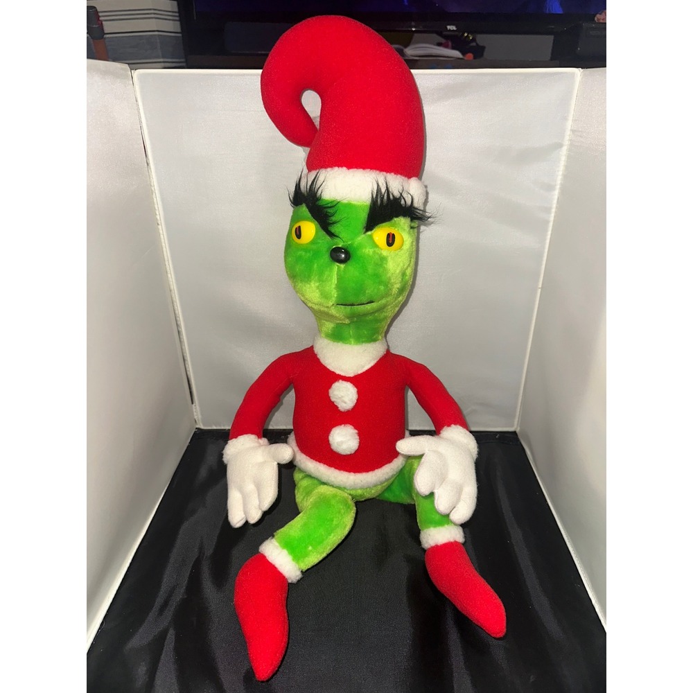 Vintage‎ 1983 Dr Seuss The Grinch Who Stole Christmas Santa Plush Coleco 18" Toy